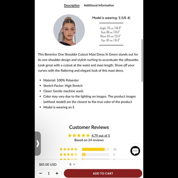 NWT Mew Mews Berenice One Shoulder Cutout Maxi Dress In Green - Picture 4 of 4